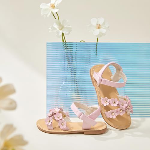 Image of GINFIVE Toddler Girls Sandals Girls Toddler Sandals Little Girls Kids Shoes