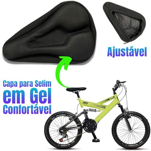 Capa de Selim Banco Assento de bicicleta, almofada em Gel para bicicletas e Bikes ergométricas com b