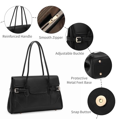 Bolso de cuero grande para mujer tipo bandolera y tote miniatura 5