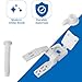 White Plastic Toilet Seat Hinge Replacement - Universal Toilet Seat Bracket with Bolts, Screws & Nuts