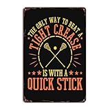 Lustiges Lacrosse, Lustige Enge Torraum-Schnellschläger-Retro Wandschild Robuste Blechschilder Lustige Metallschilder Für Besprechungsraum Garage Bar 20X30Cm