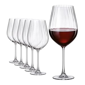 Sahm Columba Optic Rotweingläser 6er Set - Premium Gläser Set 850 ml - Stilvolle Weingläser - Weißweingläser, Rotweingläser & Aperitifgläser