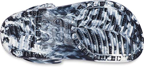 Tamanco Crocs Classic Marbled Tie Dye adulto-unissex, Branco/preto, 6 Women/4 Men