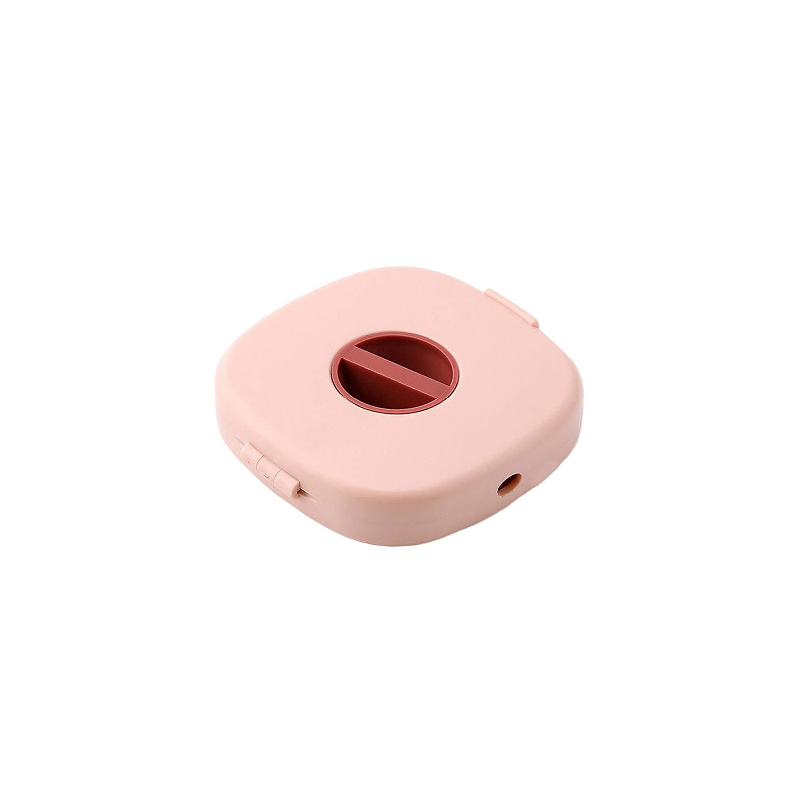 JINGYAN Storage Boxes Multifunctional Mini Portable Earphone Storage Box Data Cable Charging Rotary Winder(Pink)