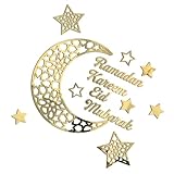 ARTIBETTER アクリルミラーウォールステッカー月飾り アクリル素材 イード月ステッカー 寝室用壁飾り