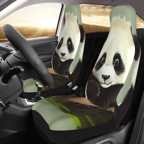 Housses de siège avant de voiture panda pour voyager en famille avec style