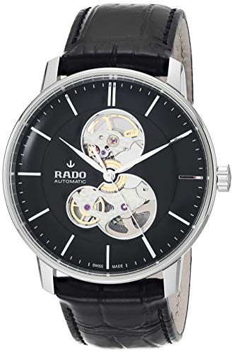 Rado Coupole Classic Swiss Automatic Watch with Stainless Steel Strap, Black, 21 (Model: R22894155)