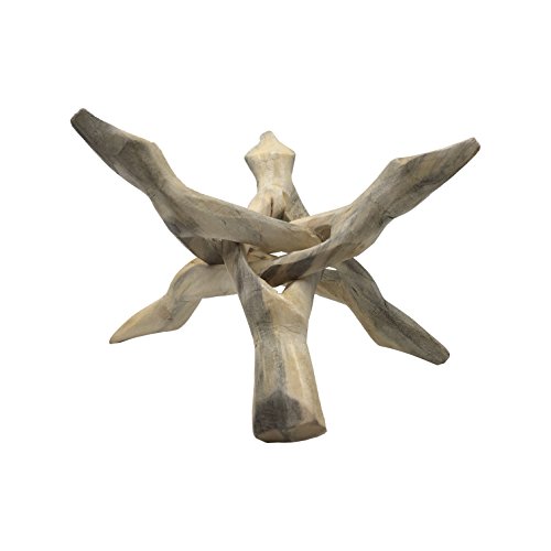 Alternative Imagination Wooden Tripod Stand, Perfect For Abalone Shells, Crystal Balls And More. 6” Natural Stand #TOP1