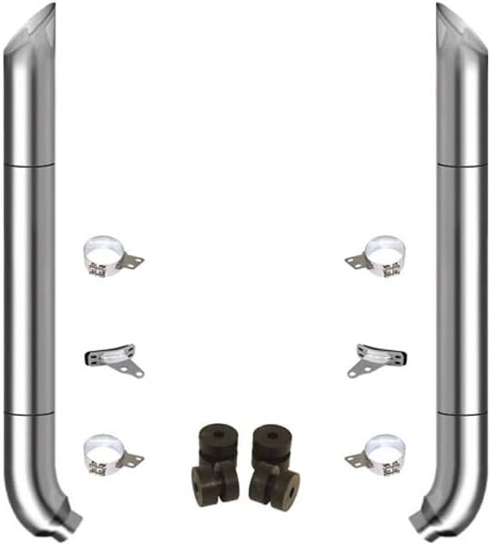 Replacement For PETERBILT 379 YEAR 1990 6X108IN CHROME MITER STACK KIT WITH OE STYLE ELBOWS by Technical Precision