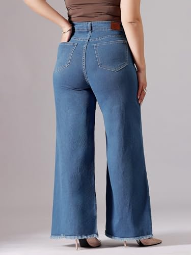 Image of Miss Chase A+ Women's Bootcut High Rise Stretchable Denim Jeans