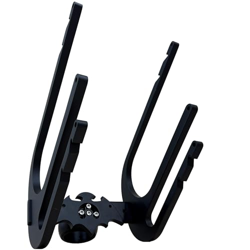 XnoKrifa SurfWing Wakeboard/Surf Combo Tower Rack Dual-Slot Wakesurf Board Rack Fits Surf Style Hybrid Skim and Wakeboards Universal Boat Tower Mount (Black)