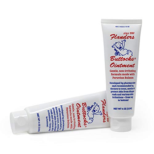 Flanders Buttocks Ointment - Diaper Rash Cream, Treatment for Diaper Rash, Heat Rash, Chafing and Other Skin Irritations