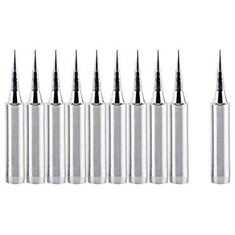 10 Ersatz Lötspitzen 900M-T-I Lötkolben Tipps Kupfer Base Bleifreie Galvanisch Eisen und Nickel Austauschbar Lötspitzen Set für Niedrig Temperatur Lötstation Werkzeug Cover