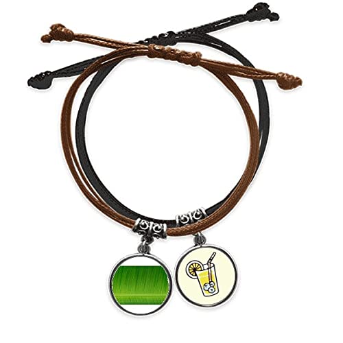 Photo feuille de bananier bracelet cuir ajustable et résistant au quotidien