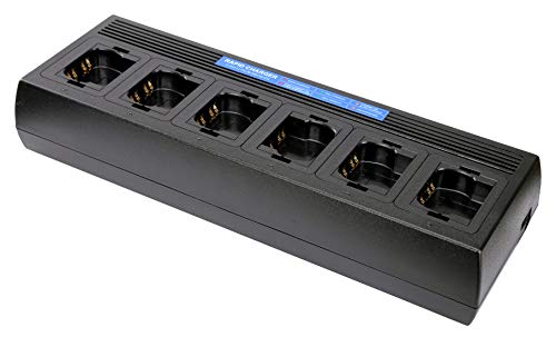 Commountain Six Unit Intelligent Charger for Motorola Radios APX6000 APX6000XE APX6000LI APX7000 APX7000XE APX8000 APX8000XE APX8000H APX8000HXE (APX 6000 7000 8000), Multi Gang Rapid Charging Station
