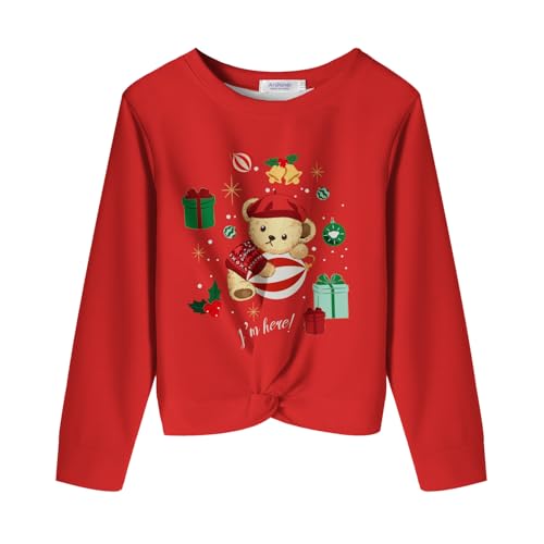 Arshiner Mädchen Sweatshirt Batik Langarm Pullover Leichtgewicht Sport Kleidung Kinder Tie Dye Langarmshirt für Mädchen 10-11 Jahre