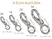 Fixed Spring Snap Hook, Stainless Steel 316 Quick Release Shackles Fixed Eye Clip, Carabiner Marine Clip with Fixed Round Ring Marine Boat Rigging Hardware Accessories (4, 83mm (2#))