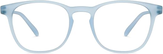 HUSTLR | Reading Glasses (+1.75) with Bluecut & Antiglare coating | As Seen On Shark Tank | Light Frames | Sky Blue Full R...