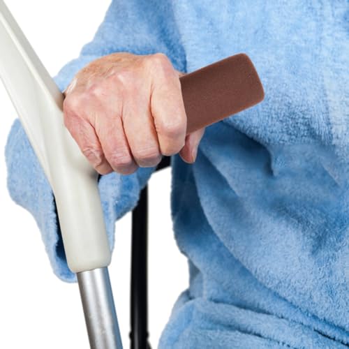Gogogmee Crutch Handle Grips Non-Slip Foam Covers for Walking Cane and Crutches Comfortable Ergonomic Cane Handle Wraps for Elderly Mobility Aid 2-Pack