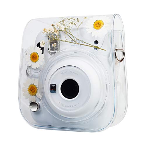Queen3C Dry Flower Protective & Portable Case, Designed For Mini 11 Instant Camera Also Compatible With Mini 9, Mini 8 Instant Camera. (Daisy Gypsophila) #TOP4