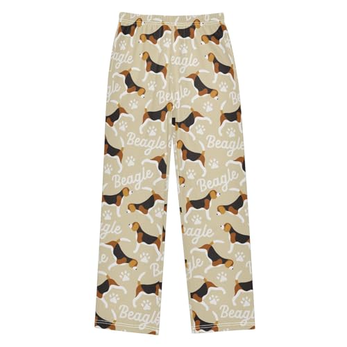 Cute Beagle Dogs Paws Boys Pants for Kids Jogger Pants with Pockets S-XL