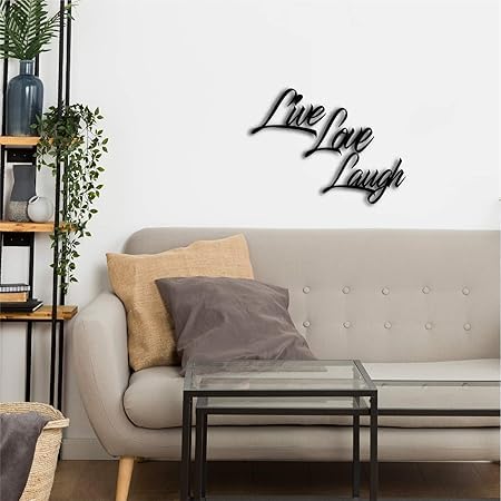 Décoration murale en bois de salon style Live Love Laugh
