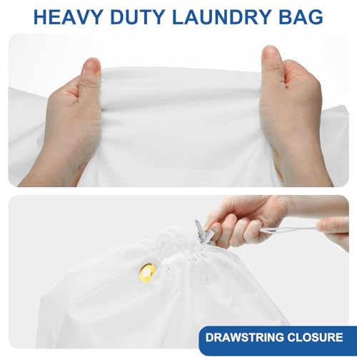 Bolsa de lavandería textil con asa y cesta lavable de 27 x 22 pulgadas 4
