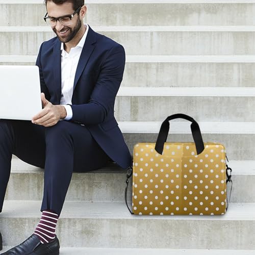Bolso portatil para laptop 15.6 pulg diseño de lunares dorados miniatura 3