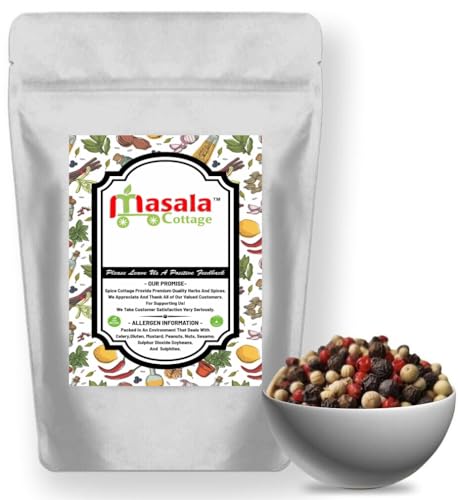 4 Colour Mixed Whole Peppercorns Dried (Black | White | Pink | Green) Premium Quality 25g-1.9kg (25 Grams)