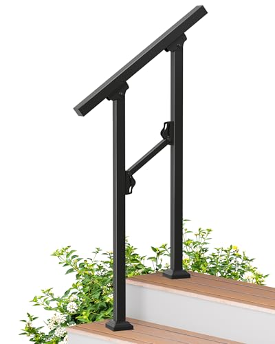 HIDALIFE Handrails for Outdoor Steps, 2 Step HandRail Fit 1