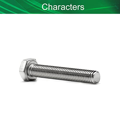 Image of Bettomshin 5Pcs M8 x 50mm Hex Bolts, 304 Stainless Steel 1.25mm Thread Pitch Fully Threaded Metric Hex Head Screw Bolts, Hexagon Screw Bolt, Hex Tap Bolts, Silver (Overall Size 55.45x13x13mm)
