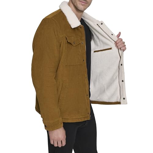Image of Levi's Men's Corduroy Sherpa Lined Trucker Jacket (Regular & Big & Tall Sizes)