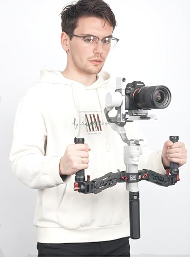 Image of DF DIGITALFOTO Z-Axis Spring Dual, Flexible Damping Detachable Dual-Grip Gimbal Handle Compatible for ZHIYUN Crane 2 MOZA FEIYU DJI Ronin S AK2000 /4000 Moza Aircross 3 Axis Gimbal