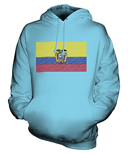 Sweat pull à capuche Équateur Candymix pour homme et femme style drapeau griffonné