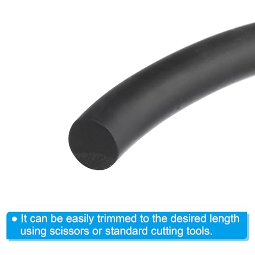 Image of PATIKIL 23 /64 Inch x 32.8 Feet Backer Rod, Hard Solid Nitrile Rubber Rope Caulk Crack Gaps Joint Filler Weather Stripping for Home Construction, Industrial Equipment Gasket DIY,Black