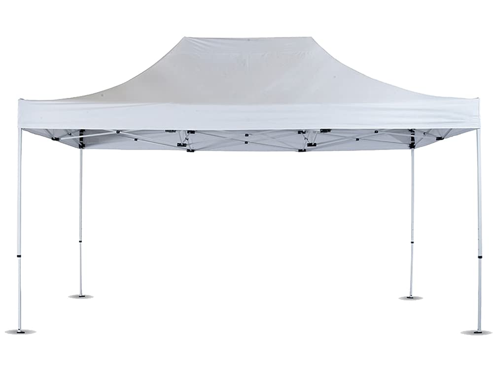 VERDELOOK | Gazebo 4.5x3 m Pieghevole Impermeabile da Esterno, Bianco, Struttura Resistente in Metallo, Richiudibile a Fisarmonica, Sacca Per il Trasporto, Copertura 210D Oxford spalmato in PVC