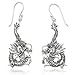 NOVICA Sterling Silver Dragon Dangle Earrings 'Dragon Splendor'