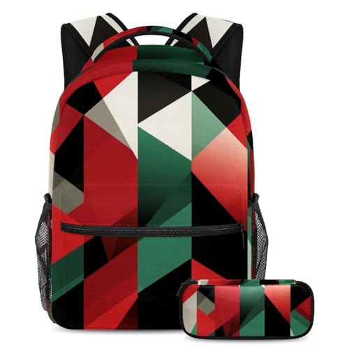 Drapeau Palestinien mosaïque ensemble de cartables au motif graphique unique pour étudiants