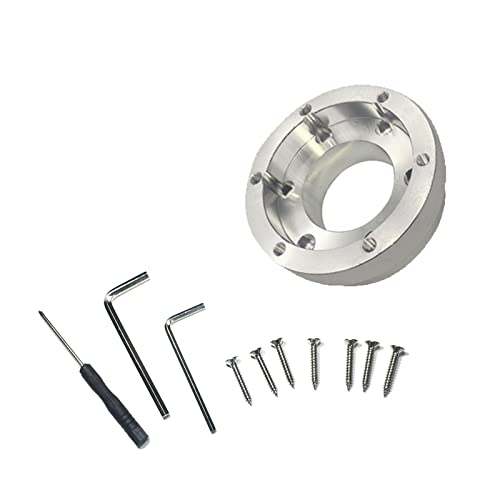 Lumclaw For Logitech G29 G920 G923 13 Inch Steering Wheel Adapter Plate 70mm Pcd Racing Car Game Modification (Silver)