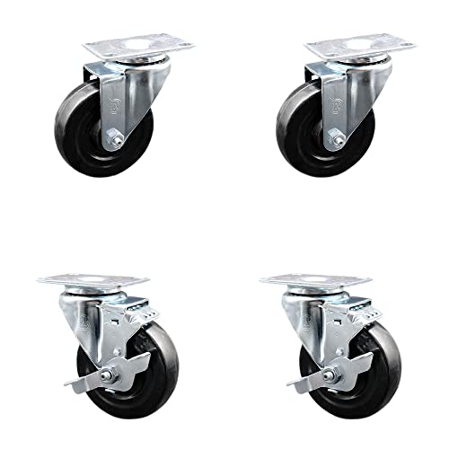 Avantco 17819301 17816412 - Fits Select Avantco Refrigeration Equipment – Replacement Caster Set - Includes 2 Swivel Casters and 2 Swivel with Brakes - Set of 4 - Service Caster Brand