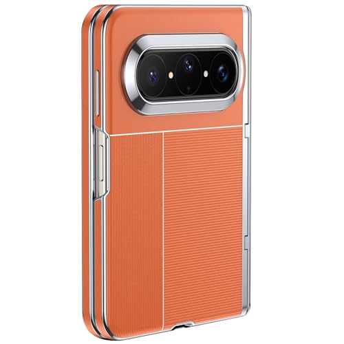 Coque en cuir Huawei Pura X Max étui orange pour le quotidien