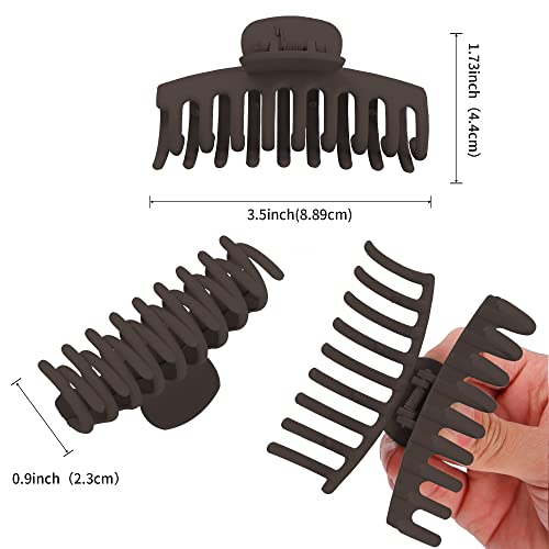 Vsiopy 10 Pcs Large Clips For Thin/Thick Hair, 6 Pack 3.5 Inch Big Matte Claw Clips For Women & Girls #TOP2