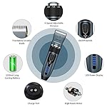 Cat Clippers for Matted Hair, Cat Grooming Kit, Cordless Cat Shaver for Long Hair, Low Noise Paw Trimmer, Cat Hair Trimmer for Grooming,Quiet Pet Hair Clippers Tools for Cats Dogs (Blue) - Image 2