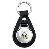 GRAPHICS & MORE Black Leather Monopoly Man Money Keychain
