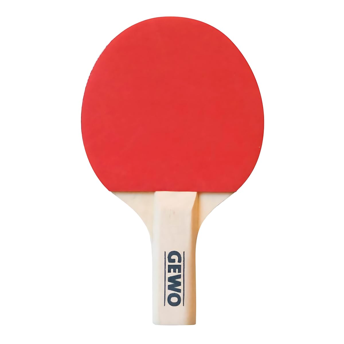 GEWO Mini Raqueta de Ping Pong con Mango reducido y Pala para diversión recreativa. Pala Completa Ligera con Revestimiento Interior de Puntos Rojos y Negros. 15,5 x 9,5 cm