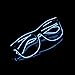 Blazing Fun El Wire Glasses Led DJ Bright Light Safety Light Up Multicolor led Flashing Glasses with 4 Modes for Halloween Christmas Birthday Party (Blue)