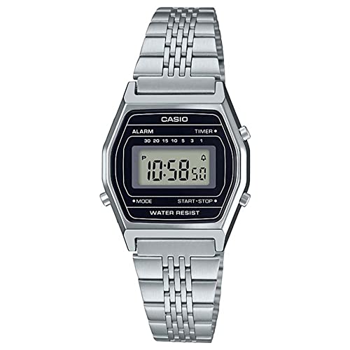 Casio Damen-Armbanduhr LA690WEA-1EF, Silber/Schwarz