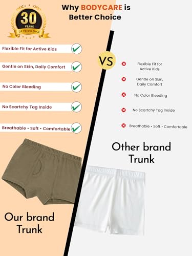 Image of BODYCARE Kids Boy's Trunk Underwear 100% Cotton | Soft Comfortable | Skin Friendly | Innerwear | Pack of 6