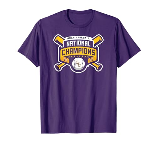 LSU Tigers Baseball 2025 National Champs Logo T-Shirt