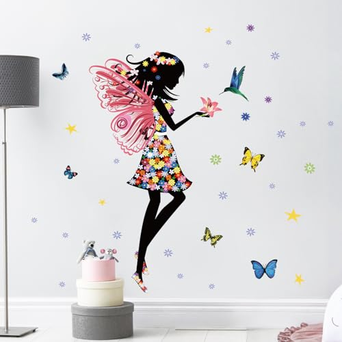 Vinilo decorativo Supzone Butterfly Girl para pared miniatura 2